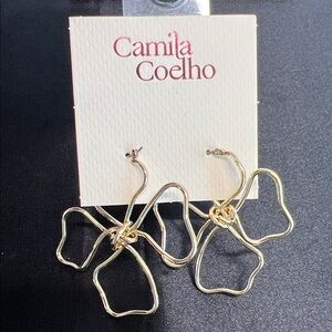 Camila Coelho | Gold Floral Earrings